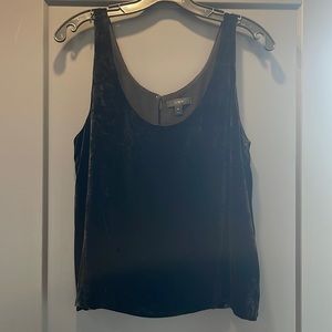 J.CREW Black velvet tank